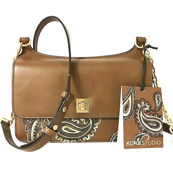 Michael Kors NWT Studio Paisley Natalie Medium Chain Messenger - Picture 2 of 6